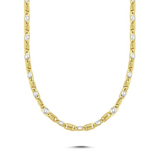Zincir KolyelerÇift Renkli Altın Zincir Kolye – Hera- Penna Jewels