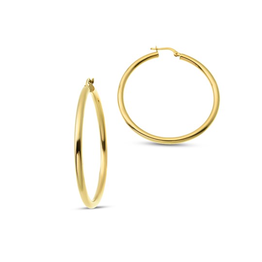 KÜPEKalın Halka Altın Küpe – 4.5 cm – Bold - Penna Jewels