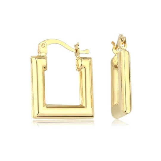 Altın TakılarKare Altın Küpe – Bold 2 cm - Penna Jewels