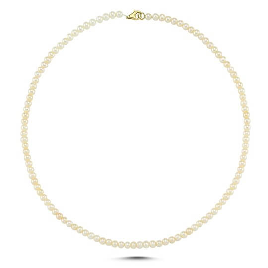 Altın TakılarNaturel İnci Sıralı Altın Kolye – Perla Line - Penna Jewels