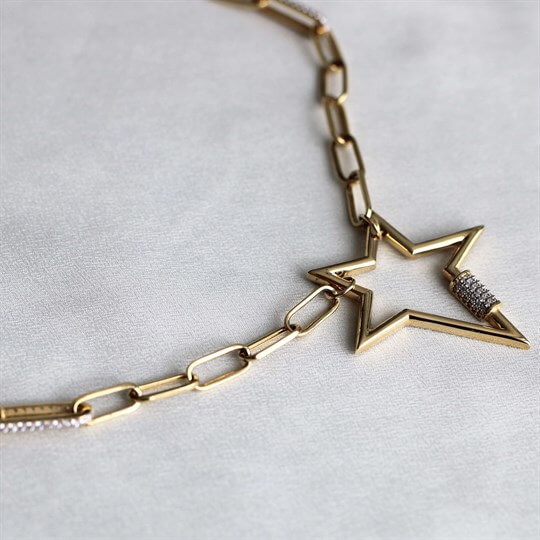 Zincir KolyelerYıldız Altın Kolye – Starlight - Penna Jewels